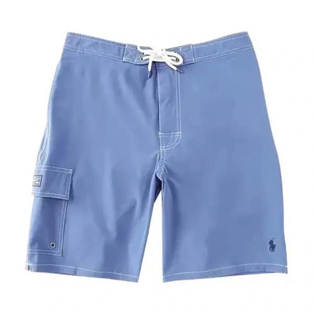 NWT Polo by Ralph Lauren 8-1/2-Inch Kailua Classic-Fit Blue Swim Trunks Sz XXL
